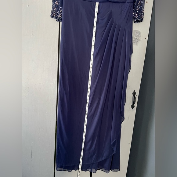 Alex Evening A-Line Mesh Gown With Beaded illusion Sweetheart Neckline Size 16P - Picture 5 of 16